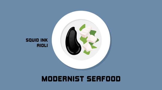 Squid Ink Aioli Black Gel Emulsified Sauce Modernist Seafood