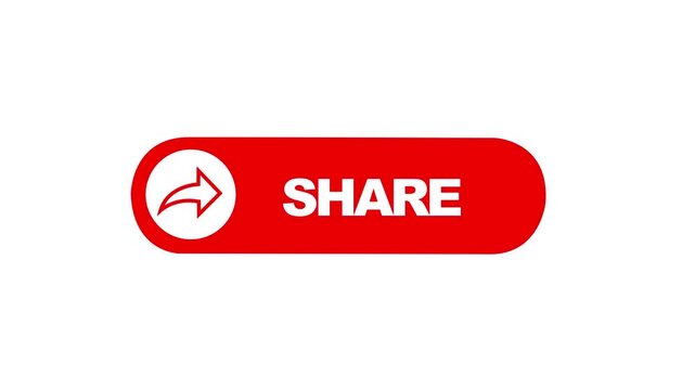 Animated share button with arrow for social media marketing and web ui