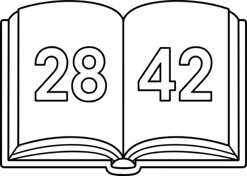 Open Book Page Navigation Line Art Vector Icon