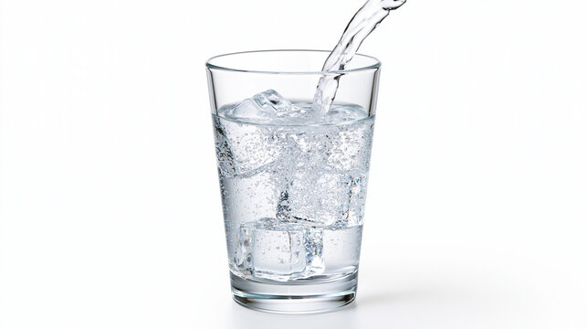 Sparkling Mineral Water Isolated on White Background