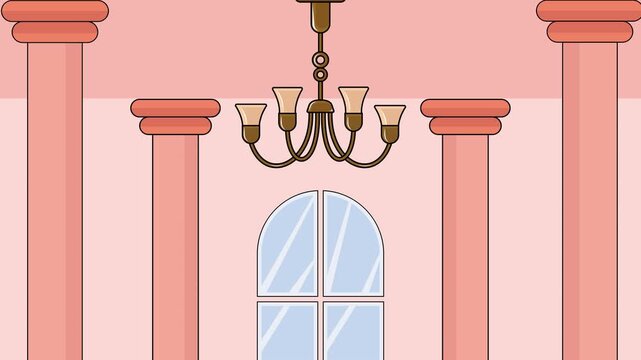 Chandelier Lighting animation backgrounds video . Elegant Light Fixture Home Decor Interior Ceiling Lamp for furniture 2d animated footage motion graphic illustration design