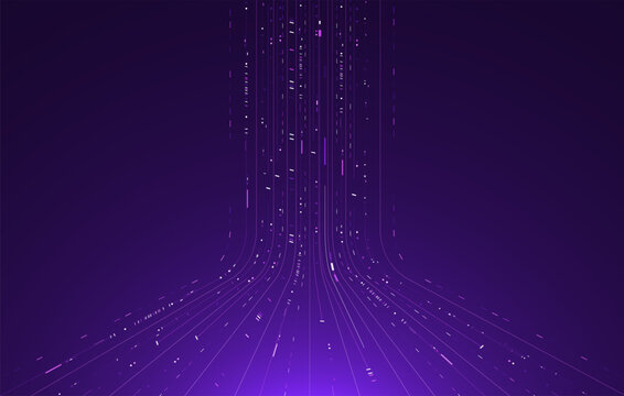 Abstract Digital Technology Data Network Cyberspace Light Background Vector Illustration
