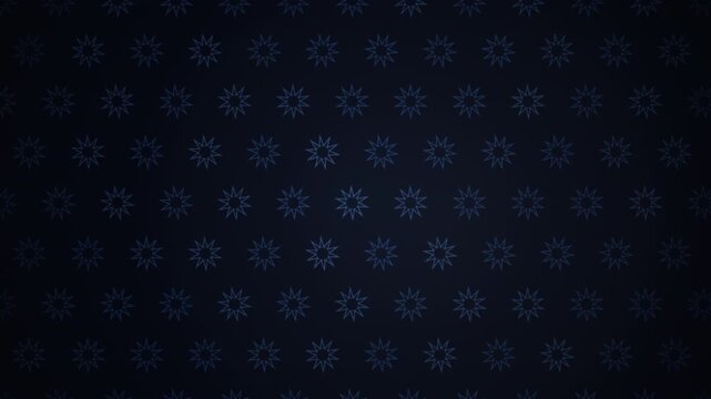 Arabesque tessellation pattern, emerald green arabesque stars, Islamic geometric art animation