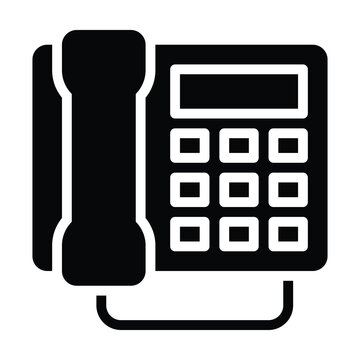 Phone icon, Telephone symbol, Communication icon vector illustration. Isolated Vector Solid Icon, 