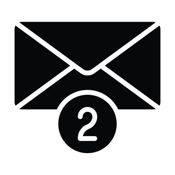 E-mail Notification sign, mail icon. Email envelope icon. Email icon, Isolated Vector Solid Icon, 