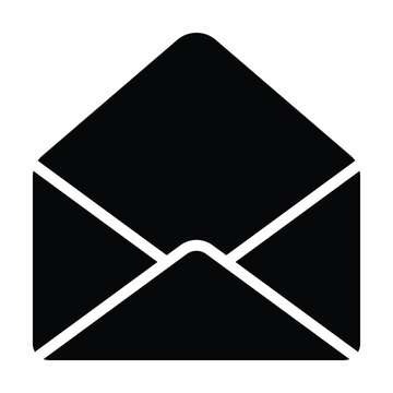 Open empty email icon, Message, Letter Envelope pictogram Isolated Vector Icon. 