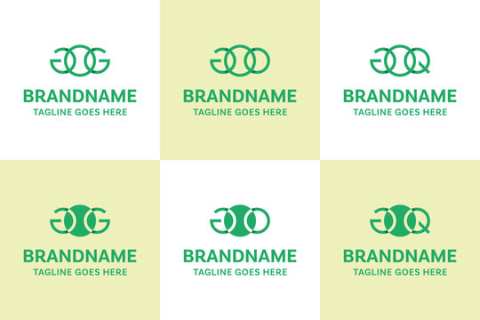 Letters AG AO AQ AOG AOO AOQ Tennis Ball Logo