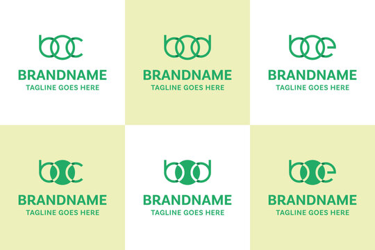 Letters BC BD BE BOC BOD BOE Tennis Ball Logo