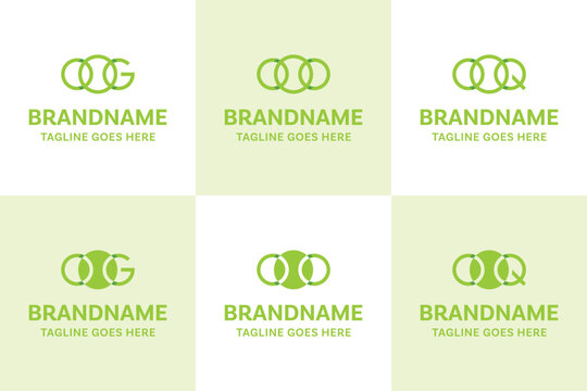 Letters OG OO OQ OOG OOO OOQ Tennis Ball Logo