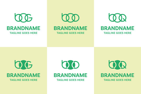 Letters BG BO BQ BOG BOO BOQ Tennis Ball Logo