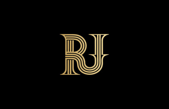 Luxury Gold Monogram Alphabet Vector with Elegant Art Deco Letter Set