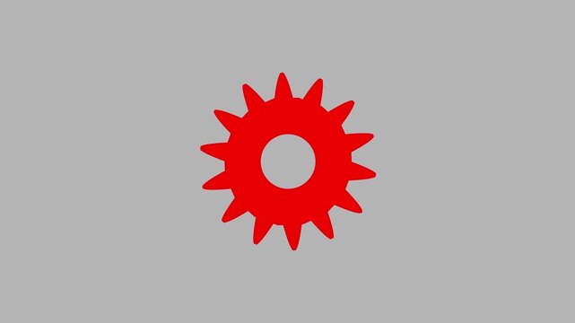 Abstract neon color neon gear settings icon on black background with on 4k video, Technology setting icon .technical concept and networking concept, setting neon line icon isolated on green