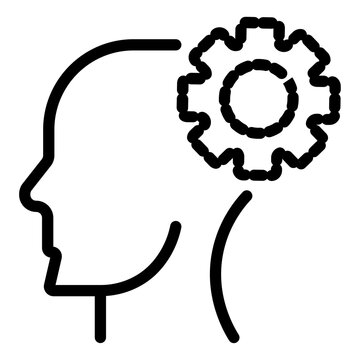 Human Head Gear Brain Icon