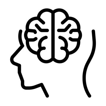 Human Brain Thinking Icon