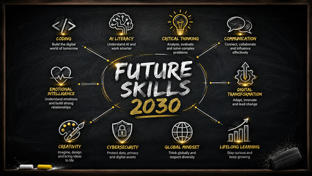 Future Skills and Competencies Needed by the Year 2030 Infographic Design