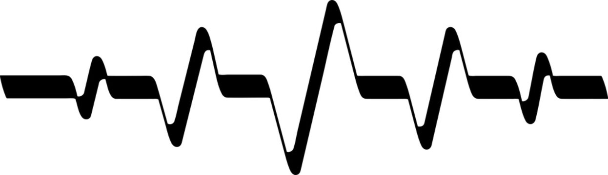 Seismograph earthquake recording with jagged lines. Scientific tremor detection graph showing ground motion spikes on transparent background