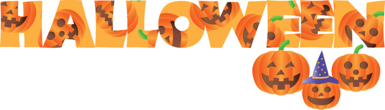 ハロウィンのタイポグラフィ
