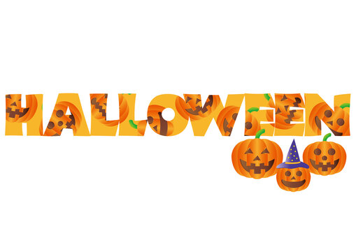 ハロウィンのタイポグラフィ
