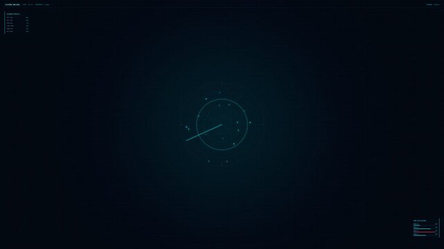 Futuristic Digital Speedometer Interface Display on Dark HUD