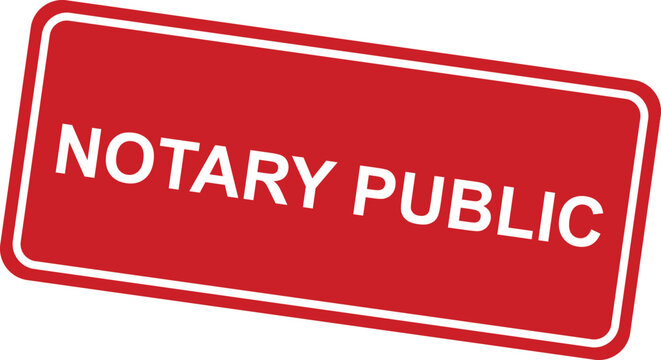 Official notary public stamp seal for legal documents and certification