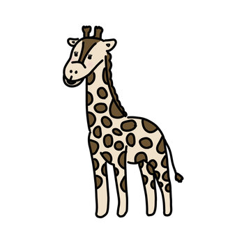 シンプルなキリンのイラスト