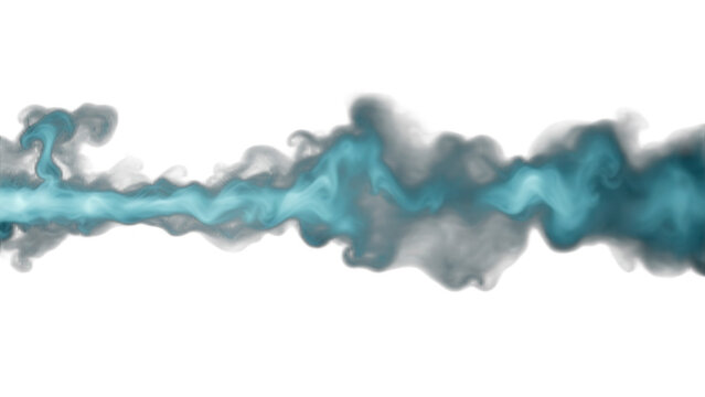 Abstract horizontal smoke trail on black background
