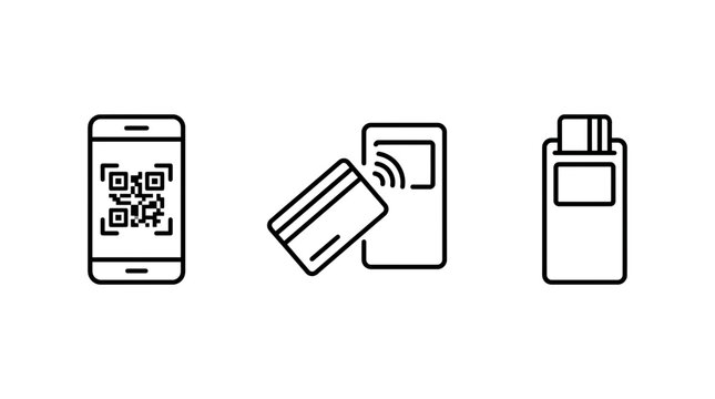 Digital Payment Method Line Icons