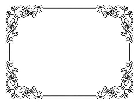 Elegant ornate frame border design