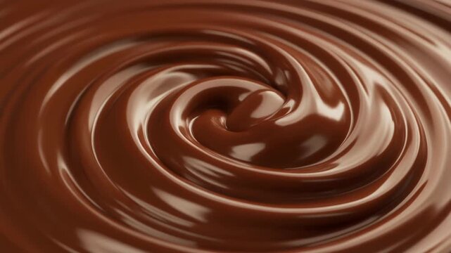 渦を巻きながら注がれる濃厚なチョコレート