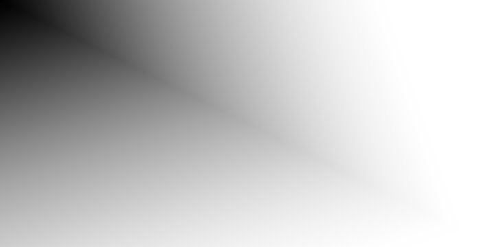 Subtle grayscale gradient fading from deep shadow to bright highlight for design backgrounds isolated on transparent background