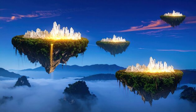 Floating Islands in the Sky Landscape.