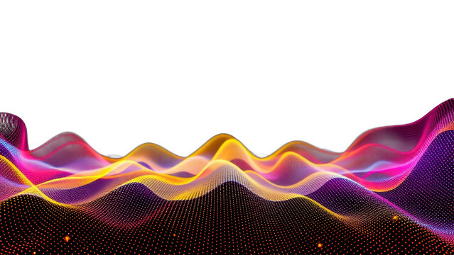 Abstract digital wave particles background