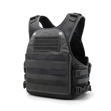Black tactical body armor vest with molle webbing for military and security personnel tactical military security protection protective equipment enforcement defensive preparedness