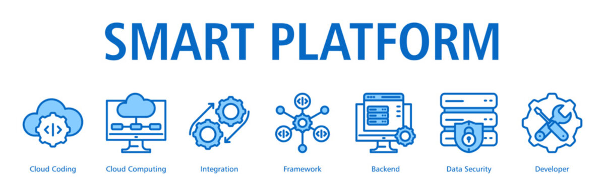 Smart Platform Web Banner web banner icon vector illustration