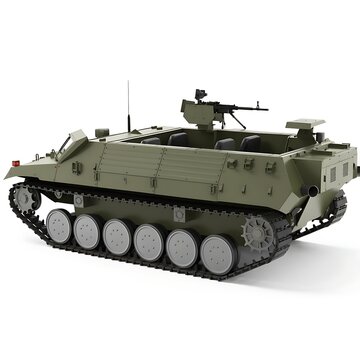 Open top military armored personnel carrier transport vehicle isolated with military transport tactical equipment security industrial strategic battlefield conflict hardened isolated