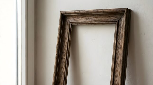 Wooden Photo Frame Mockup Minimal Background