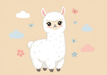 Naklejka premium Cloud Nine Alpaca