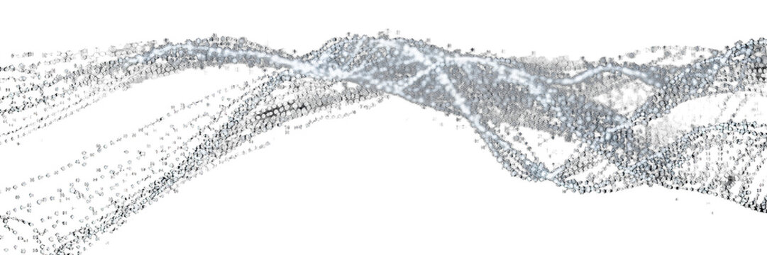Abstract flowing particles wave background