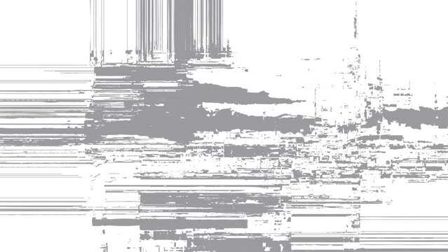 abstract digital glitch texture background with grey horizontal distortion scan lines for modern creative overlays