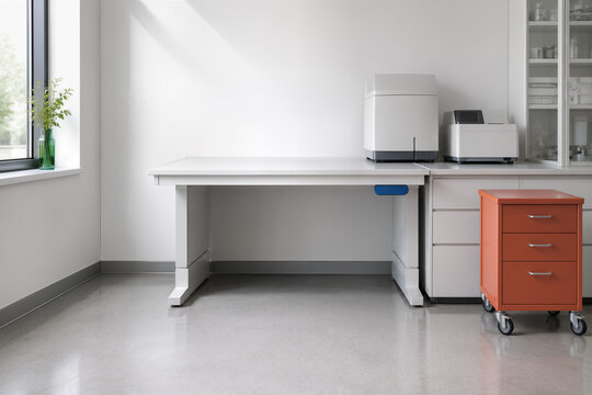 Paillasse de laboratoire accessible aux personnes en fauteuil