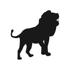 Roaring Lion Silhouette Vector © Gisella