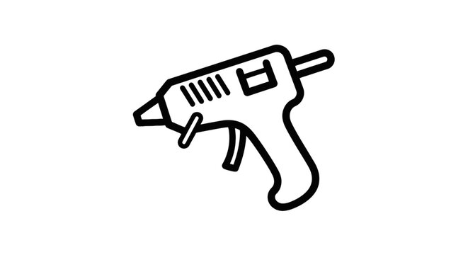 Black and white hot glue gun.
