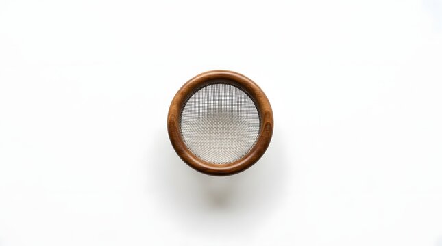 Round Wooden Sieve Tool for Preparing Fine Organic Japanese Matcha Tea Powder