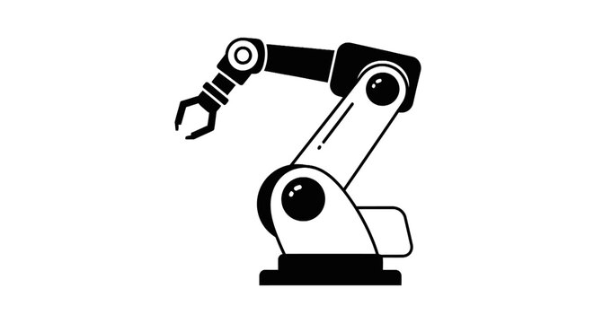 Industrial robotic arm machine technology.