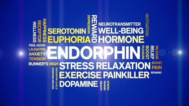 Endorphin animated word cloud-text design animation tag kinetic typography seamless loop.