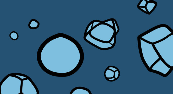 Collection of various blue gems.