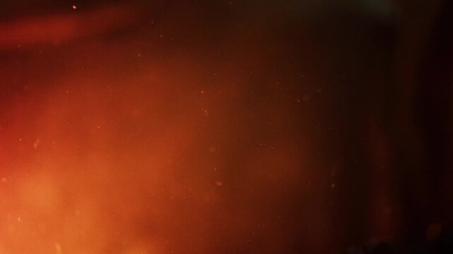 Dust Particles Drifting Soft Orange Background Slow Motion