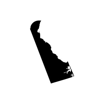 Delaware map icon USA logo design illustration