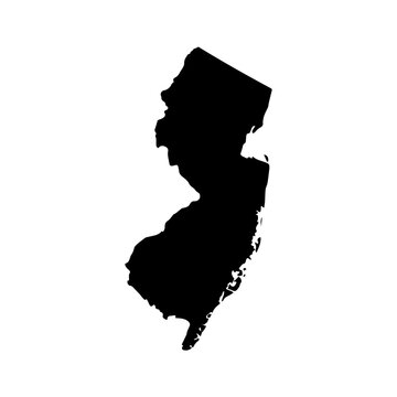 New Jersey map icon USA logo design illustration