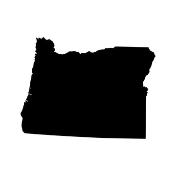 Oregon map icon USA logo design illustration
